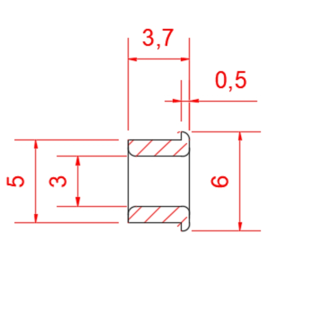 Mässingsfläns till pimpelspö - Bild 2